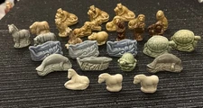 Vintage Lot of 29 Wade Whimsies Animal Figurines horses sea jungle-some dupes