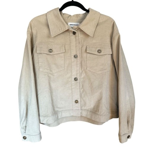 SØNDERHAUS tan beige corduroy buttoned jacket 100% Cotton Size Small