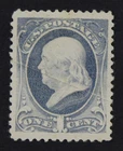 CKStamps: US Stamps Collection Scott#206 1c Franklin Mint H OG Crease