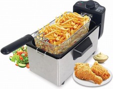Friteuse Royal Swiss ® - 190 °C - 2000W - Friteuse Ajustable - 3 L - 1 kg de fri