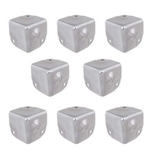 8Pcs Galvanized Tool Box Corner Protectors Aluminum Box Angle Guard Metal Wra...