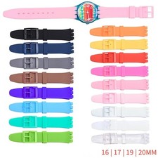 Replacement Bracelet 16/17/19/20mm For Swatch Waterproof Band Straps Silicone