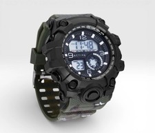 Invicta Activa Men s Digital Sport Watch Green Camo Strap ACW435-004 54.5mm NIB