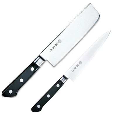 [2er Set] TOJIRO CLASSIC Fujitora Nakiri Messer FU-502 & Petty Knife FU-802