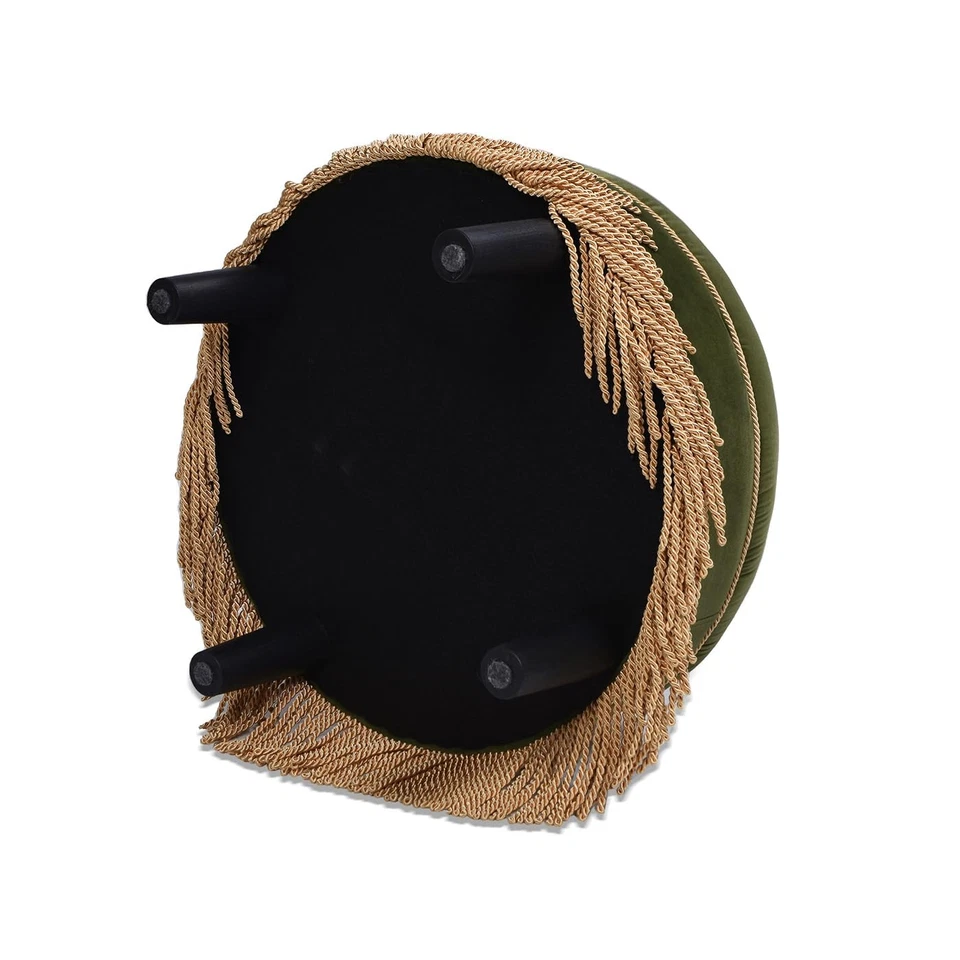 Yolanda 24" Round Upholstered Accent Ottoman, Medium - Image 3 of 4