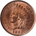 1890 Indian Cent BU RED Superb Eye Appeal Fantastic Luster Nice Strike