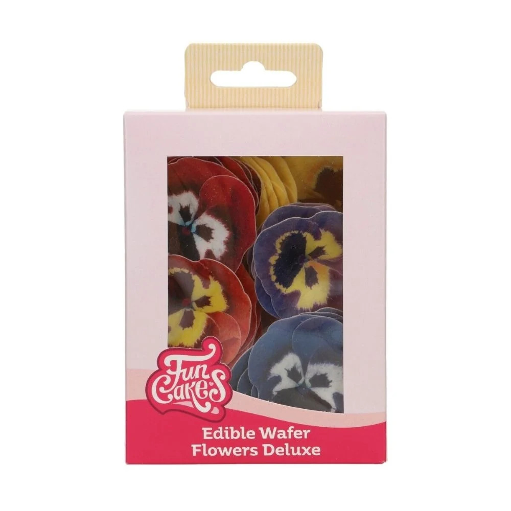 Mix Small Pansy Deluxe Wafer Flowers Pack Of 30