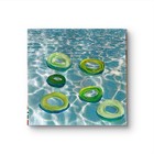 First In Line To Lazy River Contemporary Original Acrylic 12x12 Painting Signed — photo 10