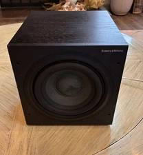 B&W Bowers & Wilkins ASW608 Powered Subwoofer Matt Black No Grill Works,( Read)