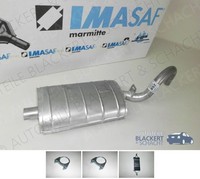 Imasaf Auspuff Mitteltopf + Anbauteile für Fiat 1500-2300 1962-1970