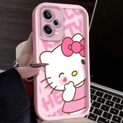 Lovely Pink Hello Kitty Soft Case For Xiaomi Redmi Note 14 13 12 11 Pro Plus 5G