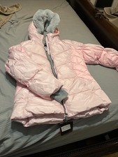 Zero Xposur Puffer Jacket Coat Aqua Turquoise Hooded Girls 14/16 MSRP 80