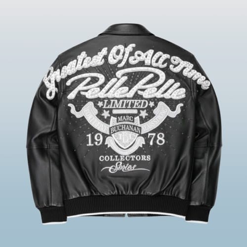 Pelle Pelle Men's Black Leather Jacket – GOAT Edition | Premium