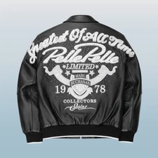 Pelle Pelle Men’s Black Leather Jacket – GOAT Edition | Premium Biker Style