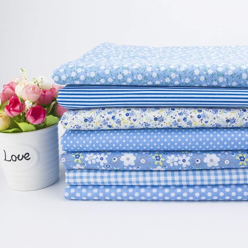 7Pcs 20" x 20" Cotton Fabric DIY Making Supplies Quilting Patchwork Fabric Fa...