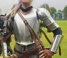 Halloween Medieval Knight Lady Armor Larp Costume, Wearable Cosplay suit