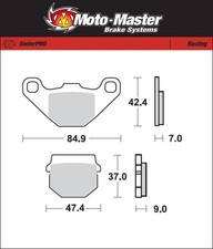 Aprilia RX 50 Factory 2019-2020 [Rear Offroad Sinter Racing Brake Pads]