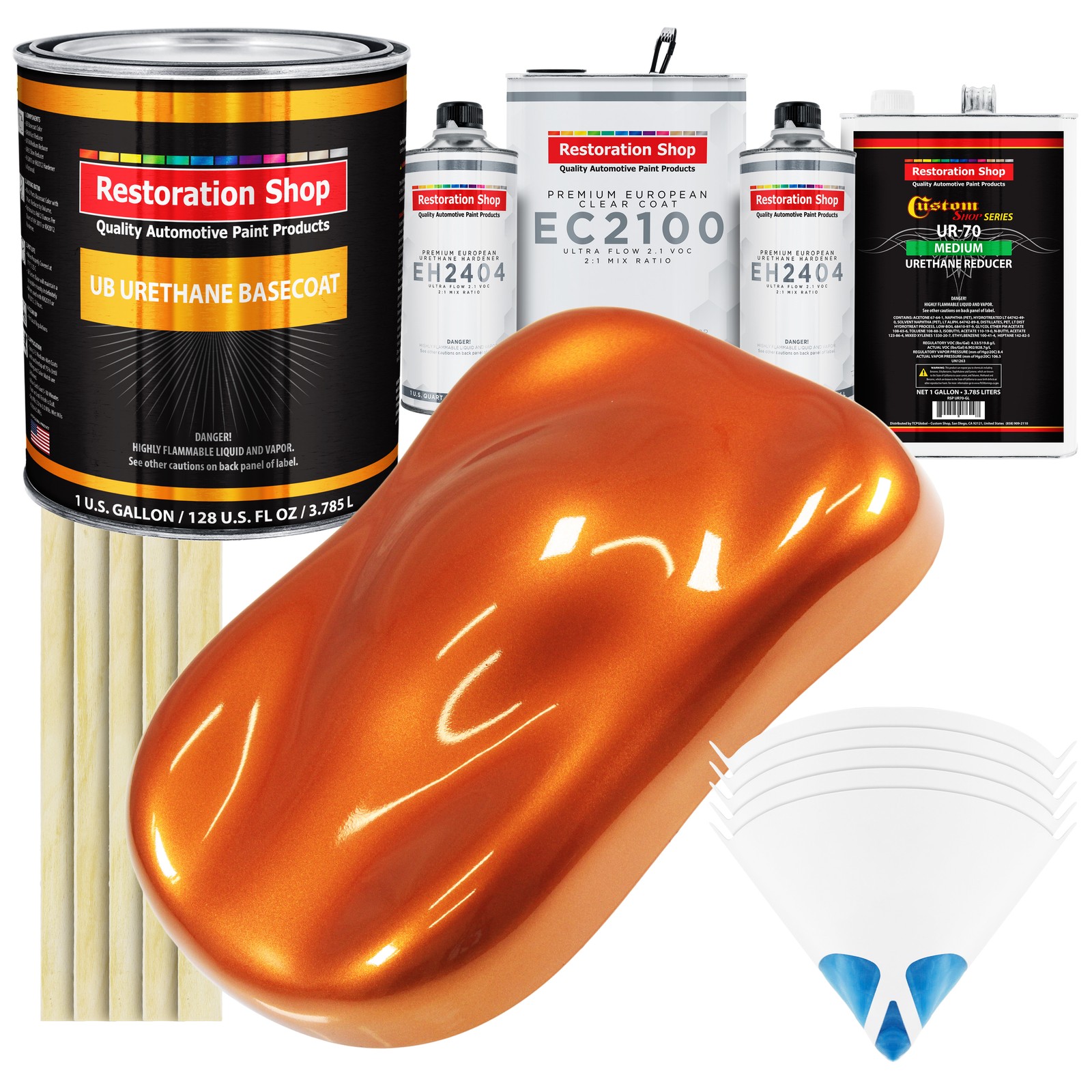 Firemist Orange Urethane Basecoat Gallon Kit with European Clear Coat