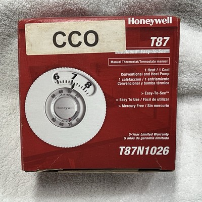 Honeywell Home T87n1026 The Round  Thermostat 1H 1C (SH6)