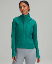Lululemon Rain Repellent Running Jacket Teal Lagoon Size 8
