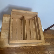 Napa Valley Wood Crate CD Storage Holder - Double Row Vtg Wooden Organizer Box