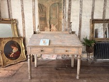 Antique Distressed Painted Scrubbed Pine Clerk's Desk (Shop) Display Table