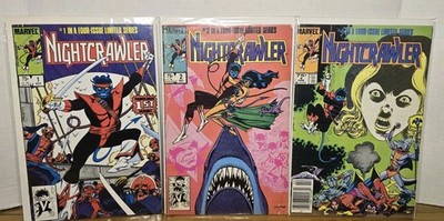 Nightcrawler #1 #2 #4 Comic Lot 1985 Marvel Limited Series NM