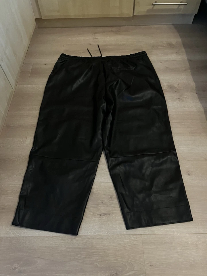 Faux Leather Trousers Elasticated Pull On Size 22 Regular Next - Image 4 of 4