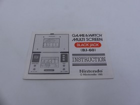 Black Jack (BJ-60) - Nintendo Game & Watch Multi Screen (1985)