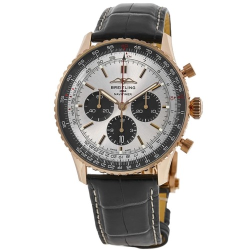 New Breitling Navitimer B01 Chronograph 46 Silver Men's Watch RB0137241G1P1