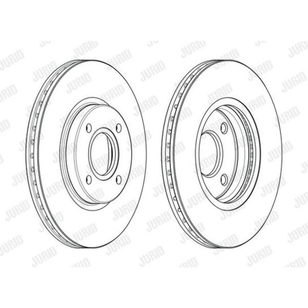 Jurid 2X Bremsscheibe Vorne Ø278 Mm FüR Ford B-Max JK 1.0 Ecoboost 1.6 Ti-image