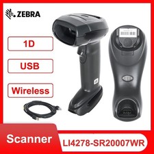 Zebra Symbol LI4278-SR20007WR USB Wireless 1D Handheld Barcode Scanner Kit US