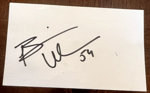 BRIAN URLACHER HOF NFL FOOTBALL AUTOGRAPH SIGNED 3 X 5 INDEX CARD NM-MNT