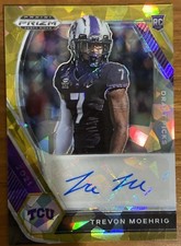 2021 Prizm Trevon Moehrig AUTO Gold Cracked Ice Crystal PRIZM RC TCU Raiders
