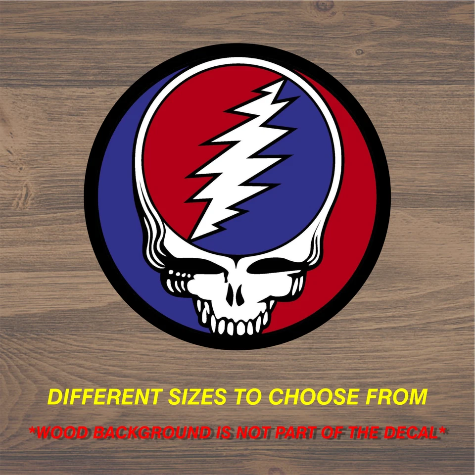 Grateful Dead Steal Your Face Jerry Garcia Vinyl Decal Sticker