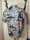 Vintage Men's Kalaheo  Military WWII Navy Battle Ship Hawaiian/Aloha shirt Large