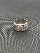 Sterling Silver .925 Ring Wide Braided Wedding Band Sz 6.75