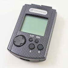 Dreamcast Visual Memory CARBON BLACK HKT-7000 NO cap Sega Official VMU 0731 dc