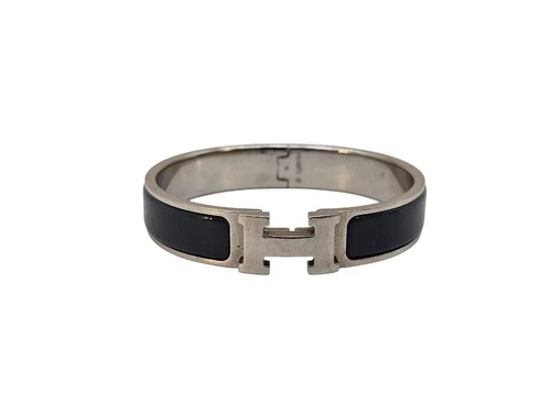 Hermès Clic Clac H Enamel Palladium Plated Bracelet size 16 101015947 - Picture 6 of 6