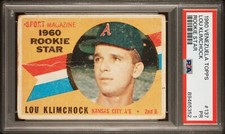 VENEZUELAN LOU KLIMCHOCK ROOKIE 1960 VENEZUELA TOPPS #137 GRADED PSA 1 PR *TPHLC