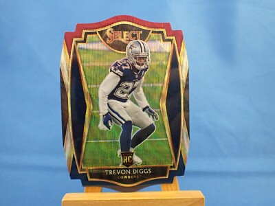Trevon Diggs Select 2020 Premier Level Rookie RC Tri Color Die Cut Prizm #196
