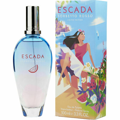 ESCADA SORBETTO ROSSO LIMITED EDITION EDT SPRAY FOR WOMEN 3.3 Oz / 100 ml NEW!!!