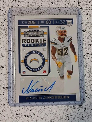2019 CONTENDERS ROOKIE TICKET AUTO NASIR ADDERLEY CHARGERS