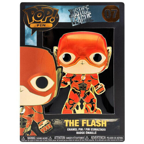 Funko Pop! Pin Esmalte De La Liga De La Justicia De Dc Comics - The Flash #07 - Nuevo