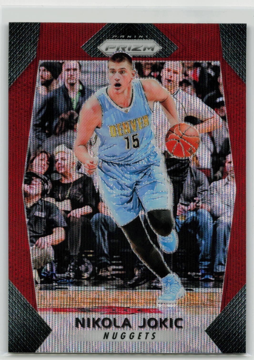 NIKOLA JOKIC 2017-18 Panini Prizm #166 RUBY WAVE PRIZM Denver Nuggets MVP