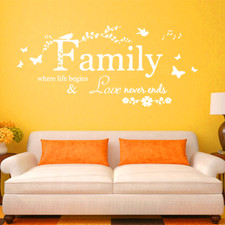 NEW Removable Vinyl Decal Art Mural DIY Wallpaper for Living Room Bedroom-Family