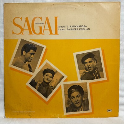 Sagai LP  Vinyl Record Music C Ramchandra Bollywood Rare Hindi Film Ost India NM