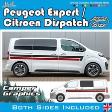 Peugeot Expert Swb Lwb Dispatch Side Stripes Decals Sticker Van Graphics 038