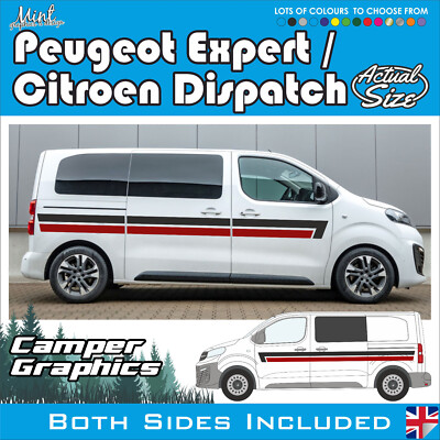 Peugeot Expert SWB / LWB Dispatch Side Stripes Decals Sticker Van Graphics 038