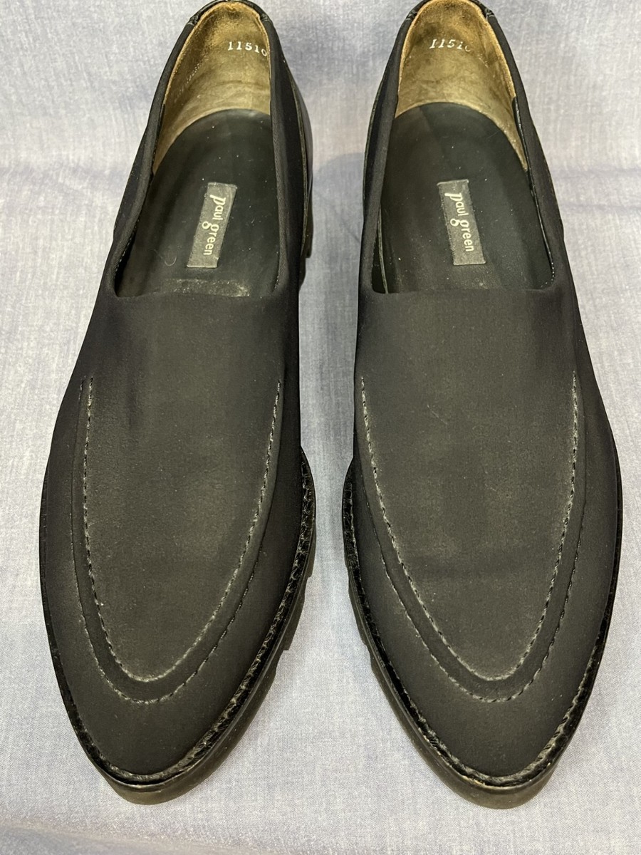 Paul Green Dara Women's Black Stretch Slip-on Pointed Toe Loafers Size